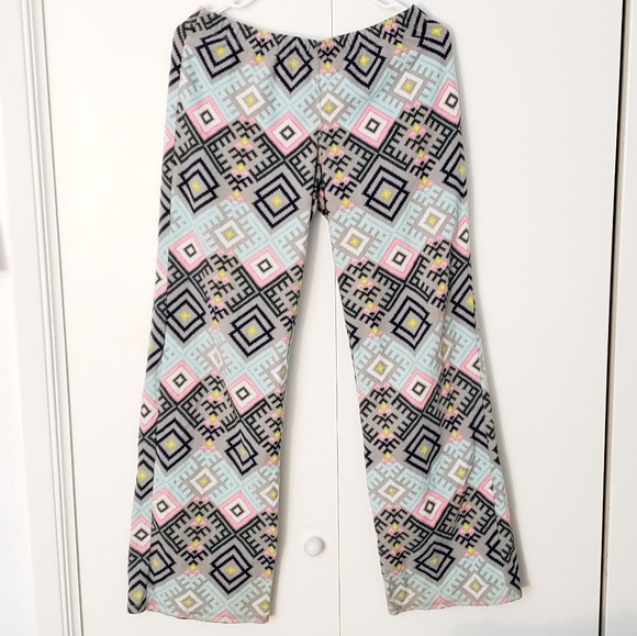 soft tribal print fleece long pajama pants - Picture 1 of 7